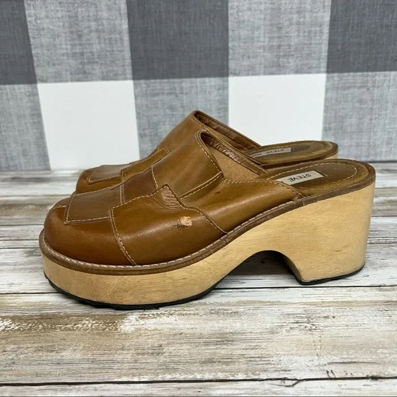 Steve Madden Curlie 90s Y2K Patchwork Platform Clog - Picture 4 of 14